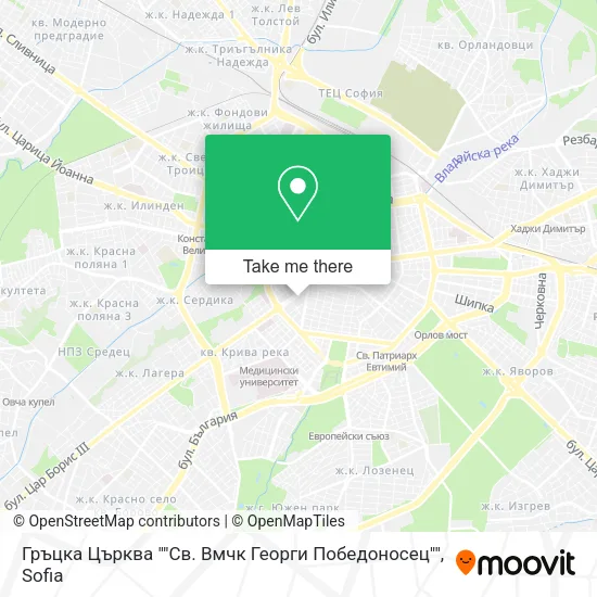 Карта Гръцка Църква ""Св. Вмчк Георги Победоносец""