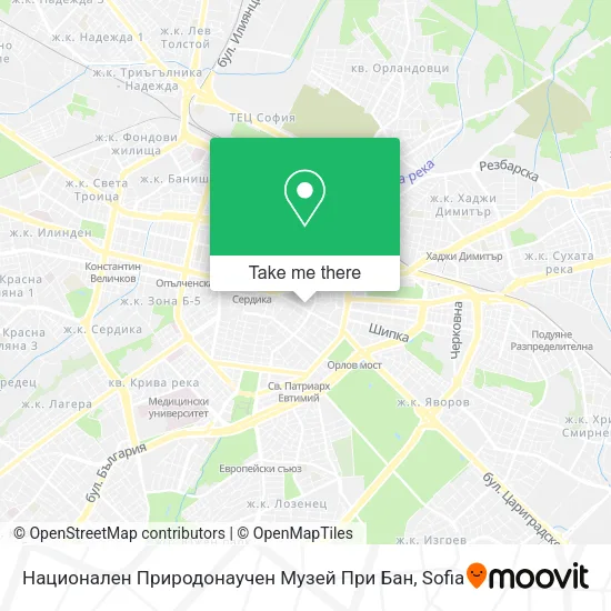Карта Национален Природонаучен Музей При Бан