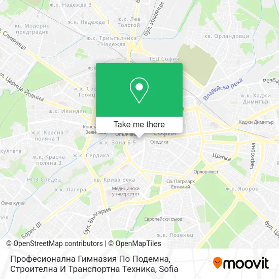 Карта Професионална Гимназия По Подемна, Строителна И Транспортна Техника