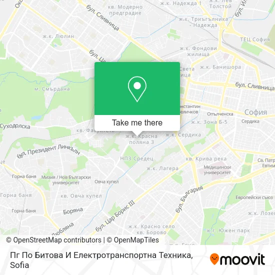 Карта Пг По Битова И Електротранспортна Техника