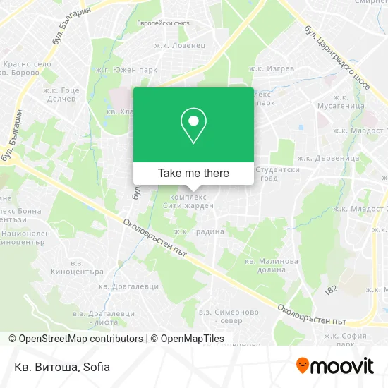 Карта Кв. Витоша