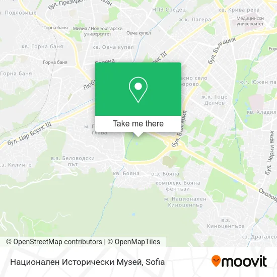 Карта Национален Исторически Музей