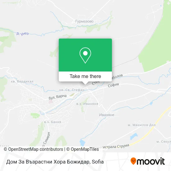Карта Дом За Възрастни Хора Божидар