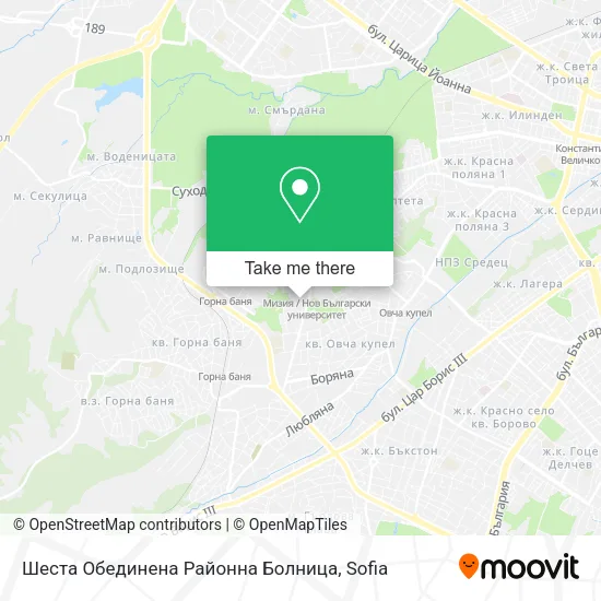 Карта Шеста Обединена Районна Болница