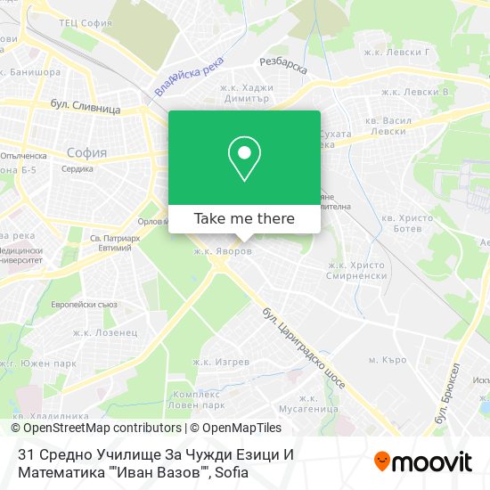 31 Средно Училище За Чужди Езици И Математика ""Иван Вазов"" map