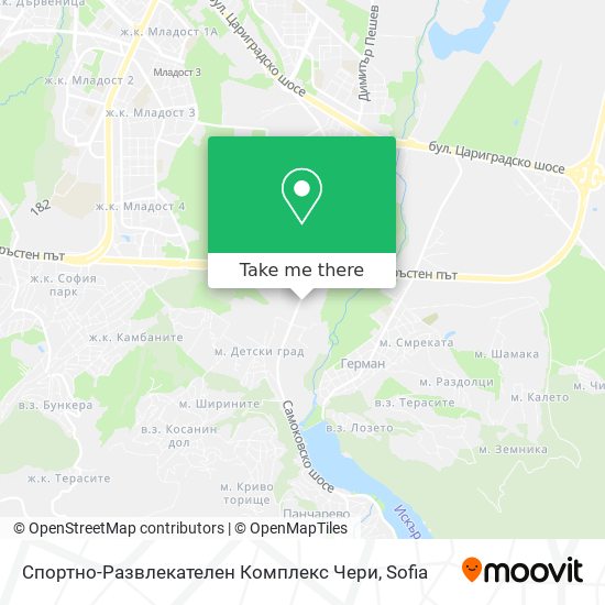 Спортно-Развлекателен Комплекс Чери map