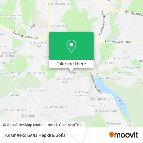 Комплекс Бяла Черква map