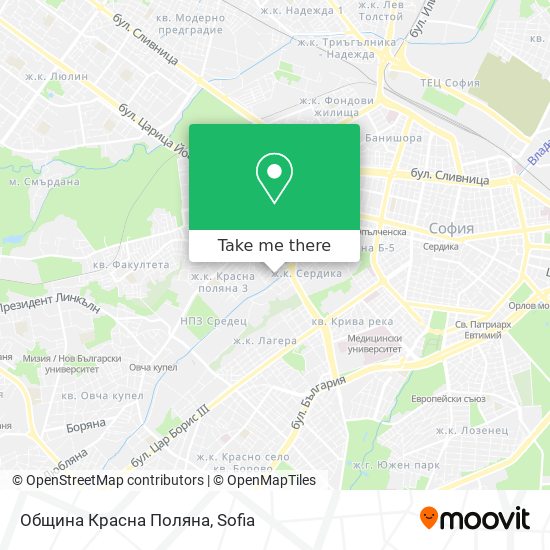 Община Красна Поляна map