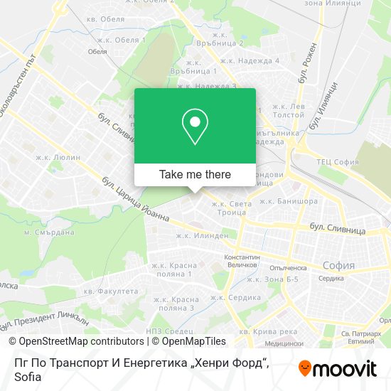 Карта Пг По Транспорт И Енергетика „Хенри Форд“