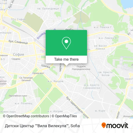Карта Детски Център ""Вила Вилекула""