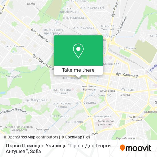 Първо Помощно Училище ""Проф. Дпн Георги Ангушев"" map