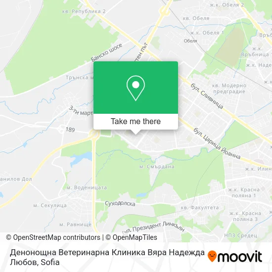 Карта Денонощна Ветеринарна Клиника Вяра Надежда Любов
