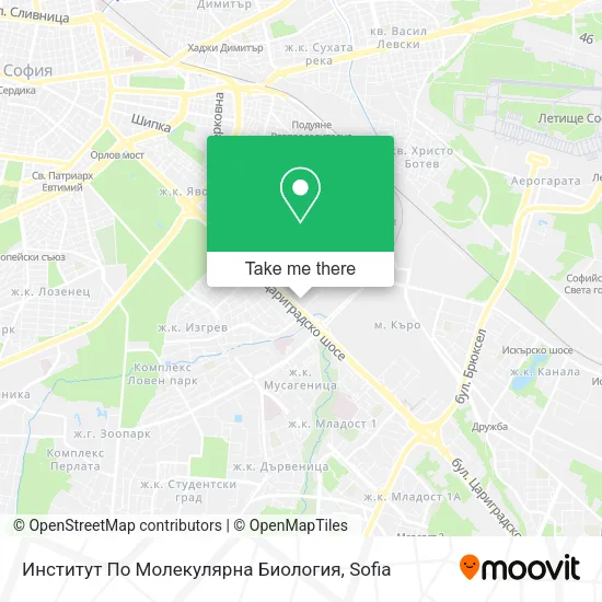 Карта Институт По Молекулярна Биология