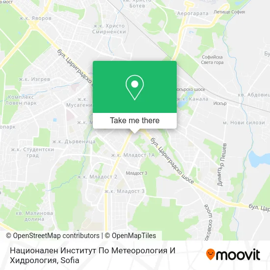 Карта Национален Институт По Метеорология И Хидрология