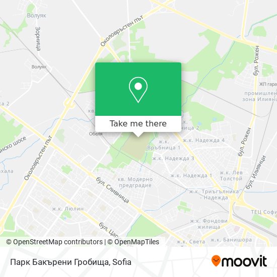 Парк Бакърени Гробища map