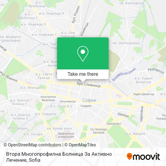 Карта Втора Многопрофилна Болница За Активно Лечение