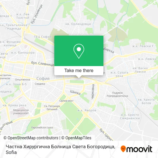 Карта Частна Хирургична Болница Света Богородица