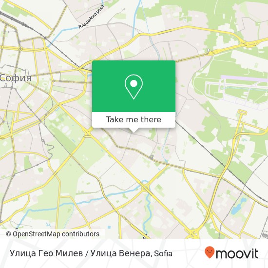 Карта Улица Гео Милев / Улица Венера