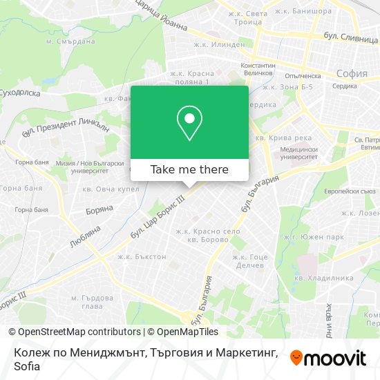 Колеж по Мениджмънт, Търговия и Маркетинг map