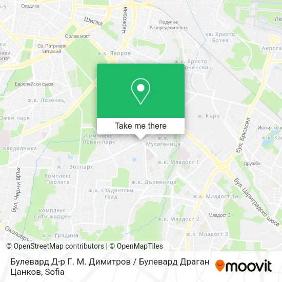 Карта Булевард Д-р Г. М. Димитров / Булевард Драган Цанков