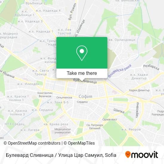 Карта Булевард Сливница / Улица Цар Самуил