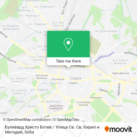 Карта Булевард Христо Ботев / Улица Св. Св. Кирил и Методий
