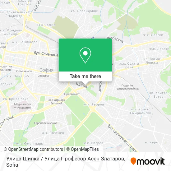 Улица Шипка / Улица Професор Асен Златаров map