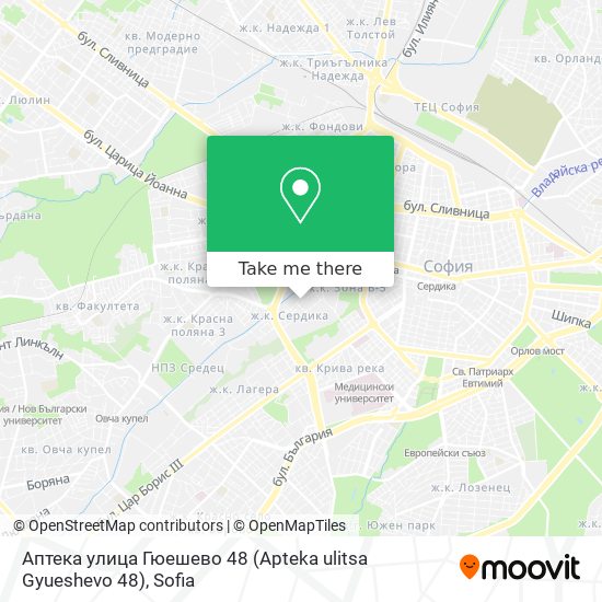 Аптека улица Гюешево 48 (Apteka ulitsa Gyueshevo 48) map