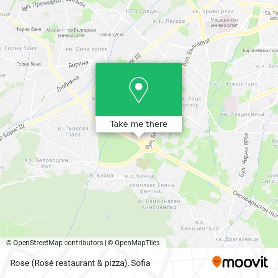 Rose (Rosé restaurant & pizza) map