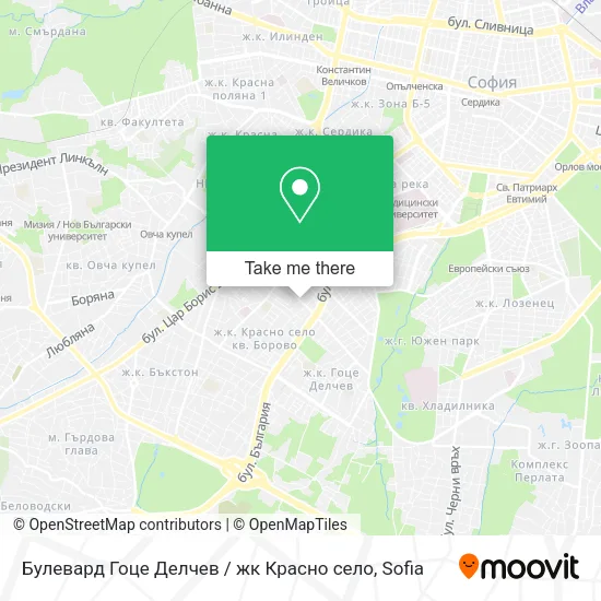 Карта Булевард Гоце Делчев / жк Красно село