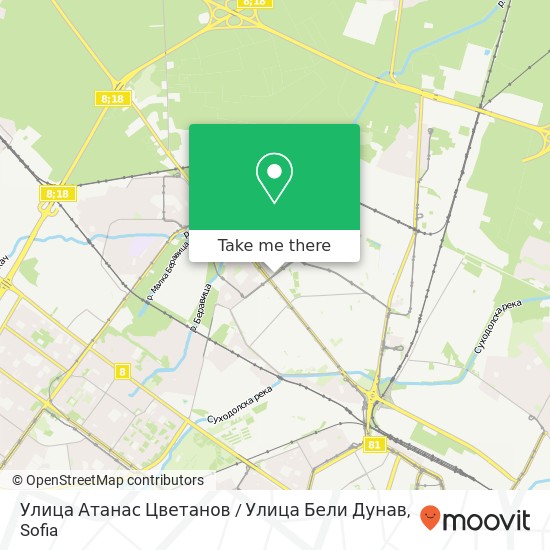 Улица Атанас Цветанов / Улица Бели Дунав map