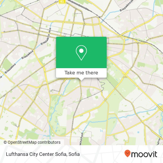 Lufthansa City Center Sofia map