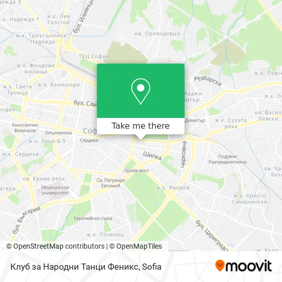 Карта Клуб за Народни Танци Феникс