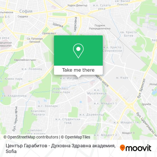 Карта Център Гарабитов - Духовна Здравна академия