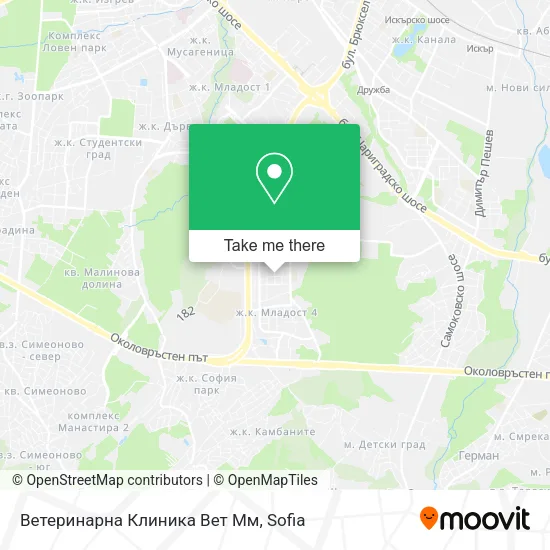 Карта Ветеринарна Клиника Вет Мм