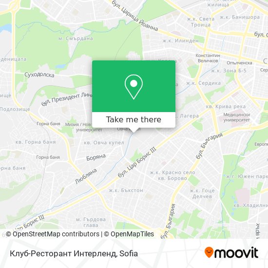 Клуб-Ресторант Интерленд map