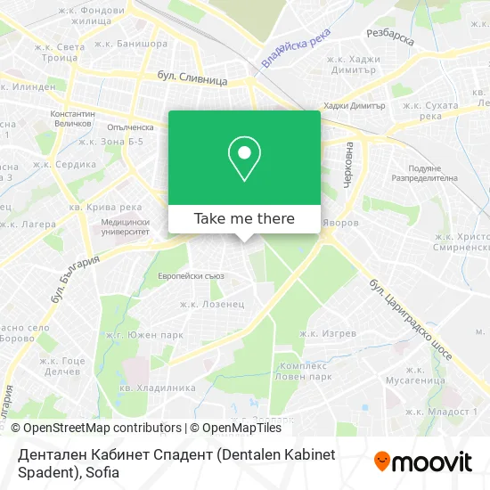 Карта Дентален Кабинет Спадент (Dentalen Kabinet Spadent)