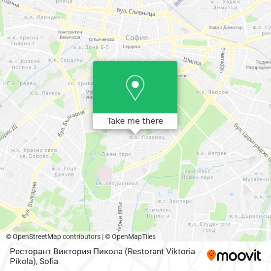 Карта Ресторант Виктория Пикола (Restorant Viktoria Pikola)