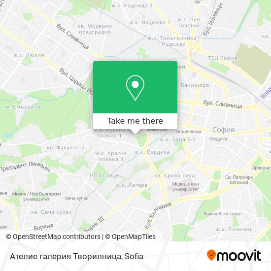 Карта Ателие галерия Творилница
