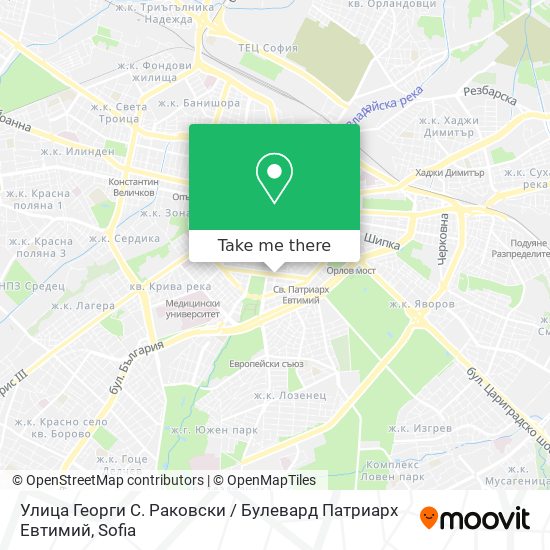 Карта Улица Георги С. Раковски / Булевард Патриарх Евтимий