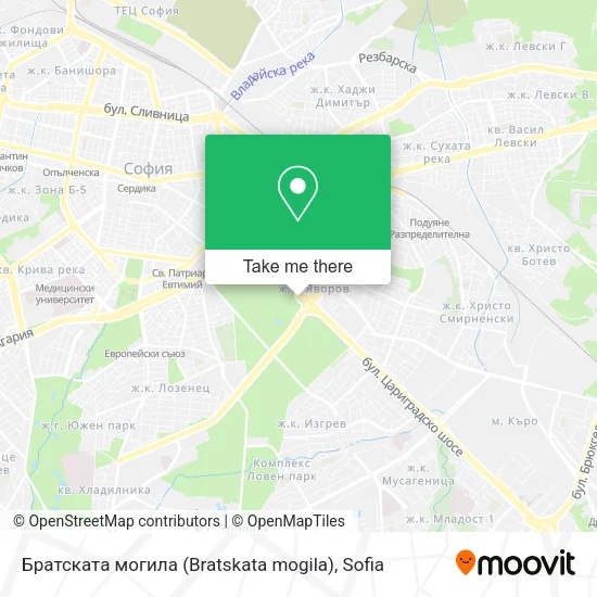 Карта Братската могила (Bratskata mogila)