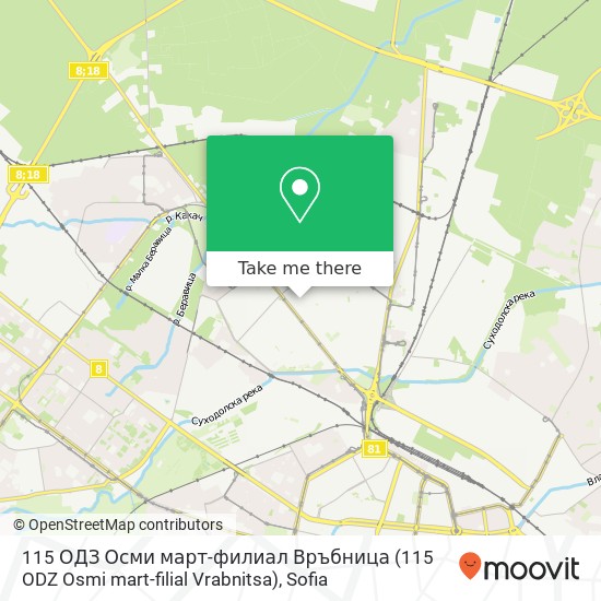 115 ОДЗ Осми март-филиал Връбница (115 ODZ Osmi mart-filial Vrabnitsa) map