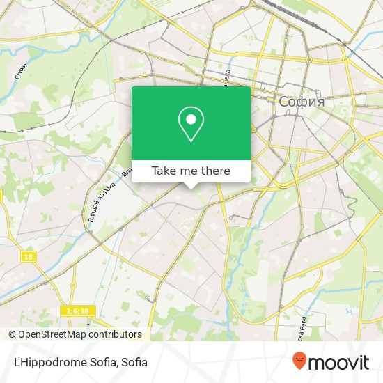 Карта L'Hippodrome Sofia