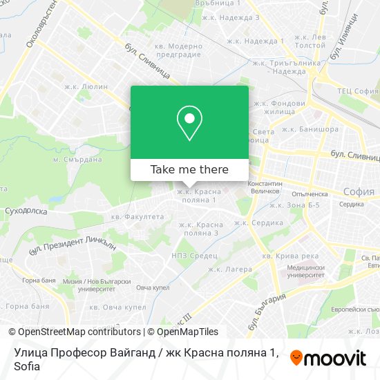 Улица Професор Вайганд / жк Красна поляна 1 map