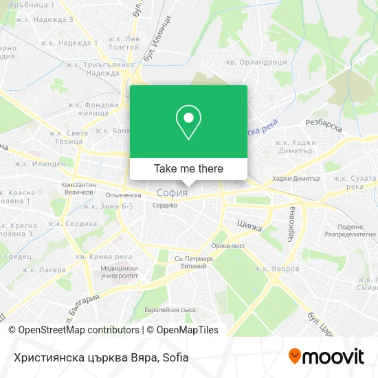 Карта Християнска църква Вяра