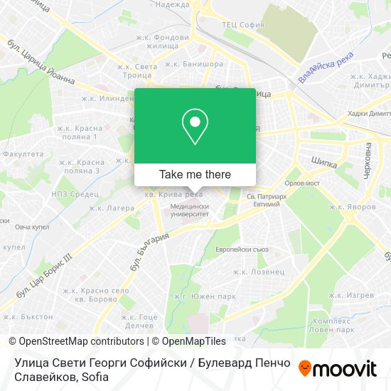 Карта Улица Свети Георги Софийски / Булевард Пенчо Славейков