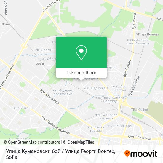 Карта Улица Кумановски бой / Улица Георги Войтех
