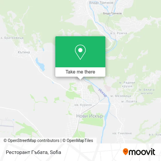 Карта Ресторант Гъбата