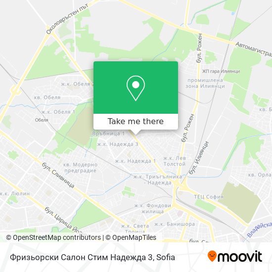 Фризьорски Салон Стим Надежда 3 map