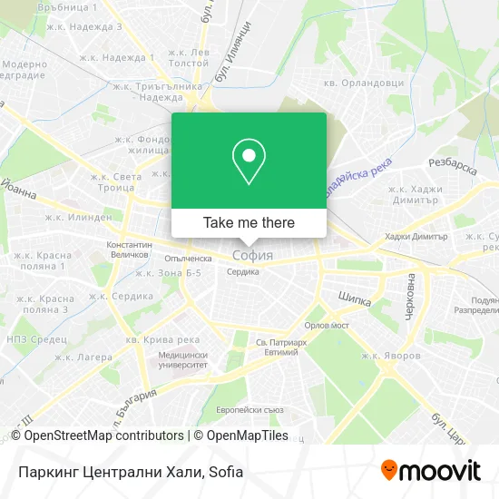 Карта Паркинг Централни Хали